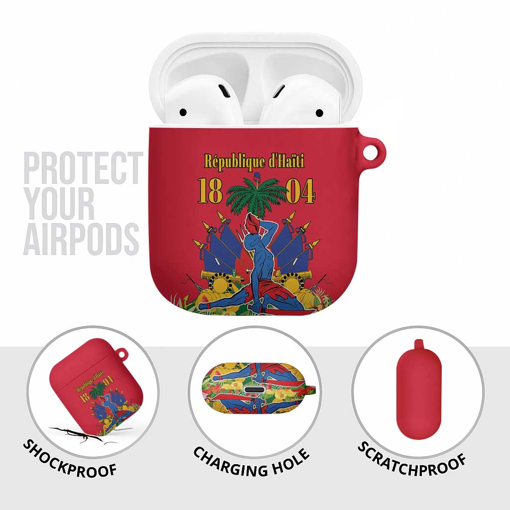 Afro-Haitians Independence Day AirPods Case Le Marron Inconnu Unity Makes Strength