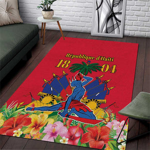 Afro-Haitians Independence Day Area Rug Le Marron Inconnu Unity Makes Strength - African Pride