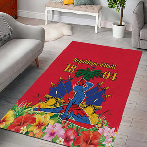Afro-Haitians Independence Day Area Rug Le Marron Inconnu Unity Makes Strength - African Pride