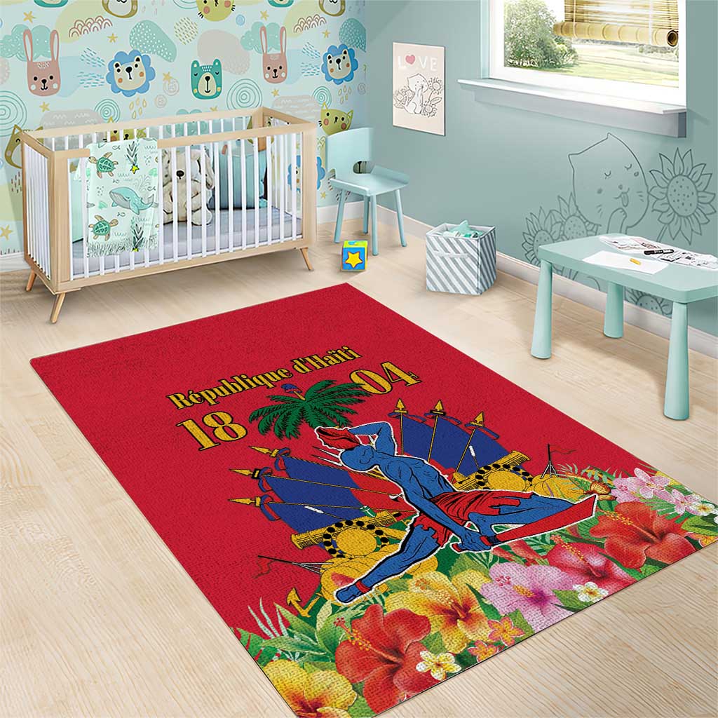 Afro-Haitians Independence Day Area Rug Le Marron Inconnu Unity Makes Strength - African Pride