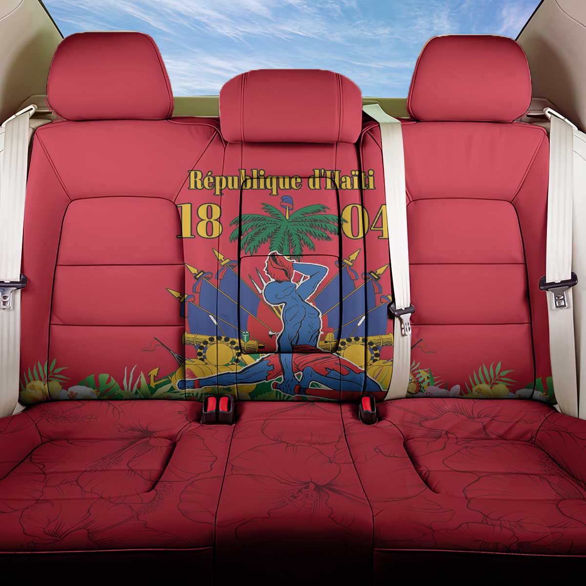 Afro-Haitians Independence Day Back Car Seat Cover Le Marron Inconnu Unity Makes Strength - African Pride