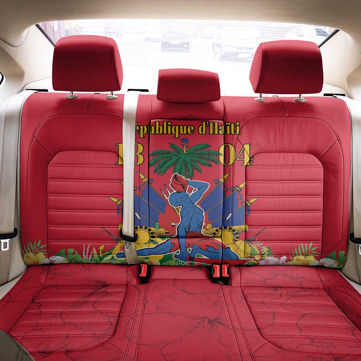 Afro-Haitians Independence Day Back Car Seat Cover Le Marron Inconnu Unity Makes Strength - African Pride