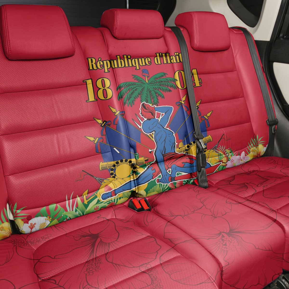 Afro-Haitians Independence Day Back Car Seat Cover Le Marron Inconnu Unity Makes Strength - African Pride
