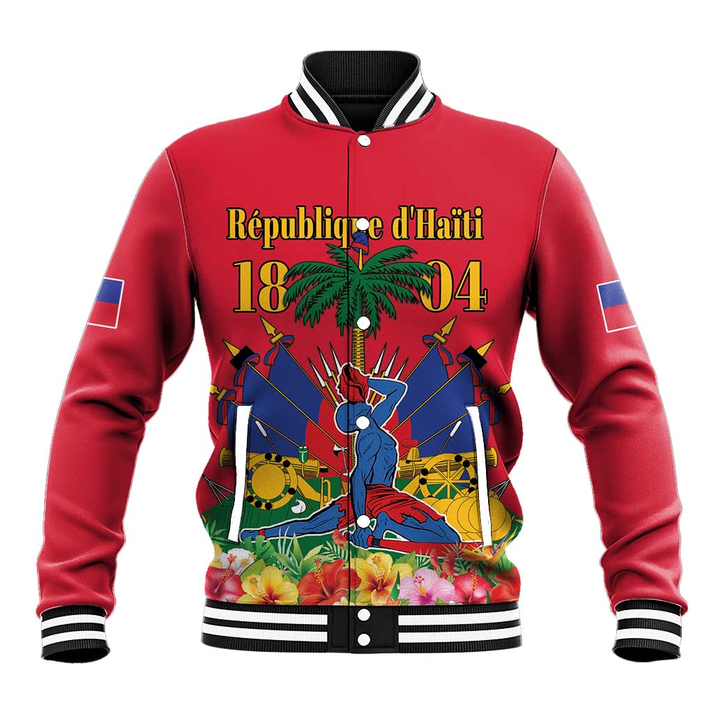 Afro-Haitians Independence Day Baseball Jacket Le Marron Inconnu Unity Makes Strength - African Pride