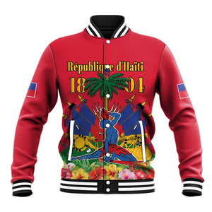 Afro-Haitians Independence Day Baseball Jacket Le Marron Inconnu Unity Makes Strength - African Pride