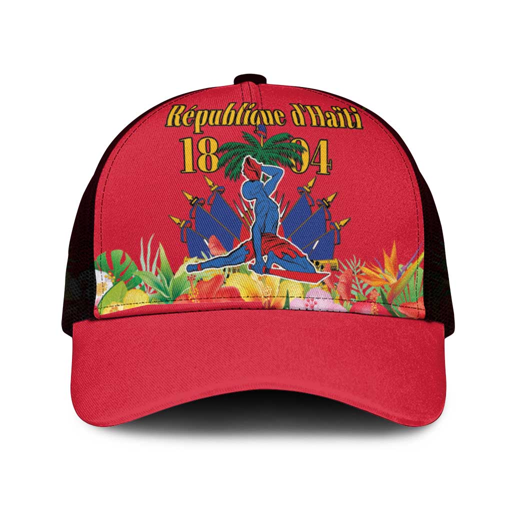 Afro-Haitians Independence Day Baseball Net Cap Le Marron Inconnu Unity Makes Strength - African Pride