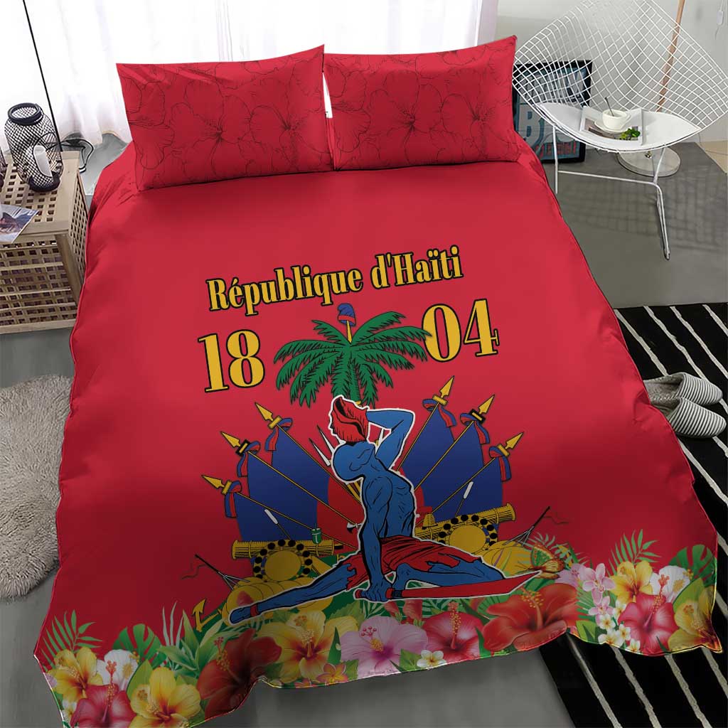 Afro-Haitians Independence Day Bedding Set Le Marron Inconnu Unity Makes Strength - African Pride