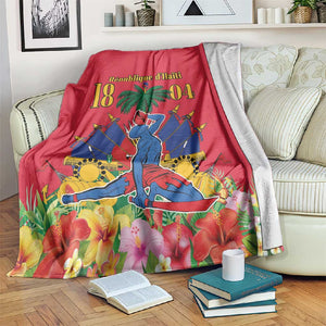 Afro-Haitians Independence Day Blanket Le Marron Inconnu Unity Makes Strength - African Pride