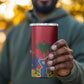 Afro-Haitians Independence Day 4 in 1 Can Cooler Tumbler Le Marron Inconnu Unity Makes Strength - African Pride