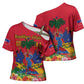 Afro-Haitians Independence Day Cross Shoulder Shirt Le Marron Inconnu Unity Makes Strength