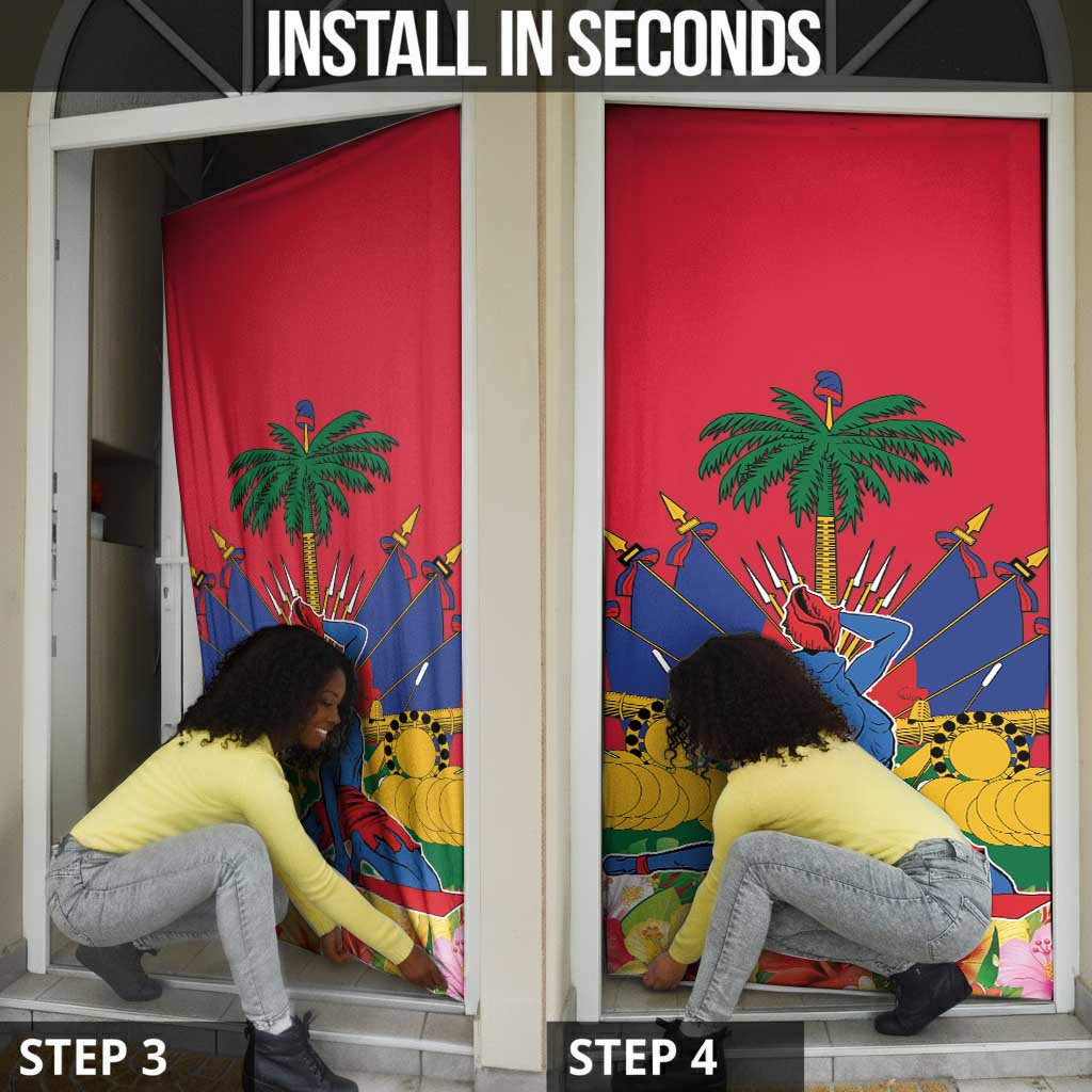 Afro-Haitians Independence Day Door Cover Le Marron Inconnu Unity Makes Strength