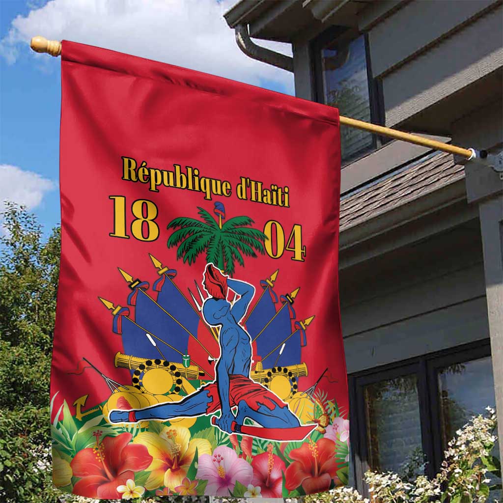 Afro-Haitians Independence Day Garden Flag Le Marron Inconnu Unity Makes Strength - African Pride