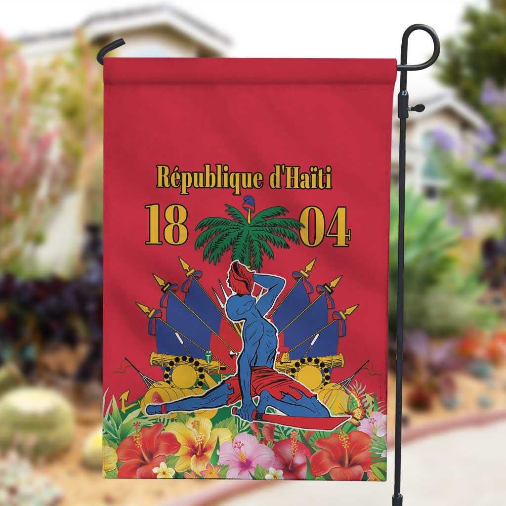 Afro-Haitians Independence Day Garden Flag Le Marron Inconnu Unity Makes Strength - African Pride