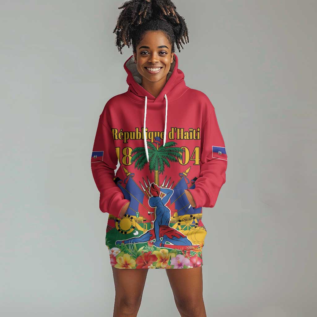 Afro-Haitians Independence Day Hoodie Dress Le Marron Inconnu Unity Makes Strength - African Pride