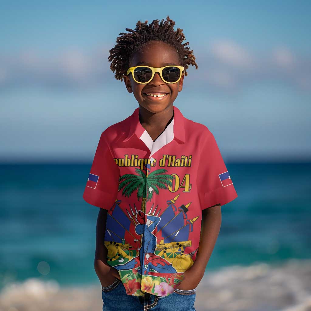 Afro-Haitians Independence Day Kid Hawaiian Shirt Le Marron Inconnu Unity Makes Strength - African Pride