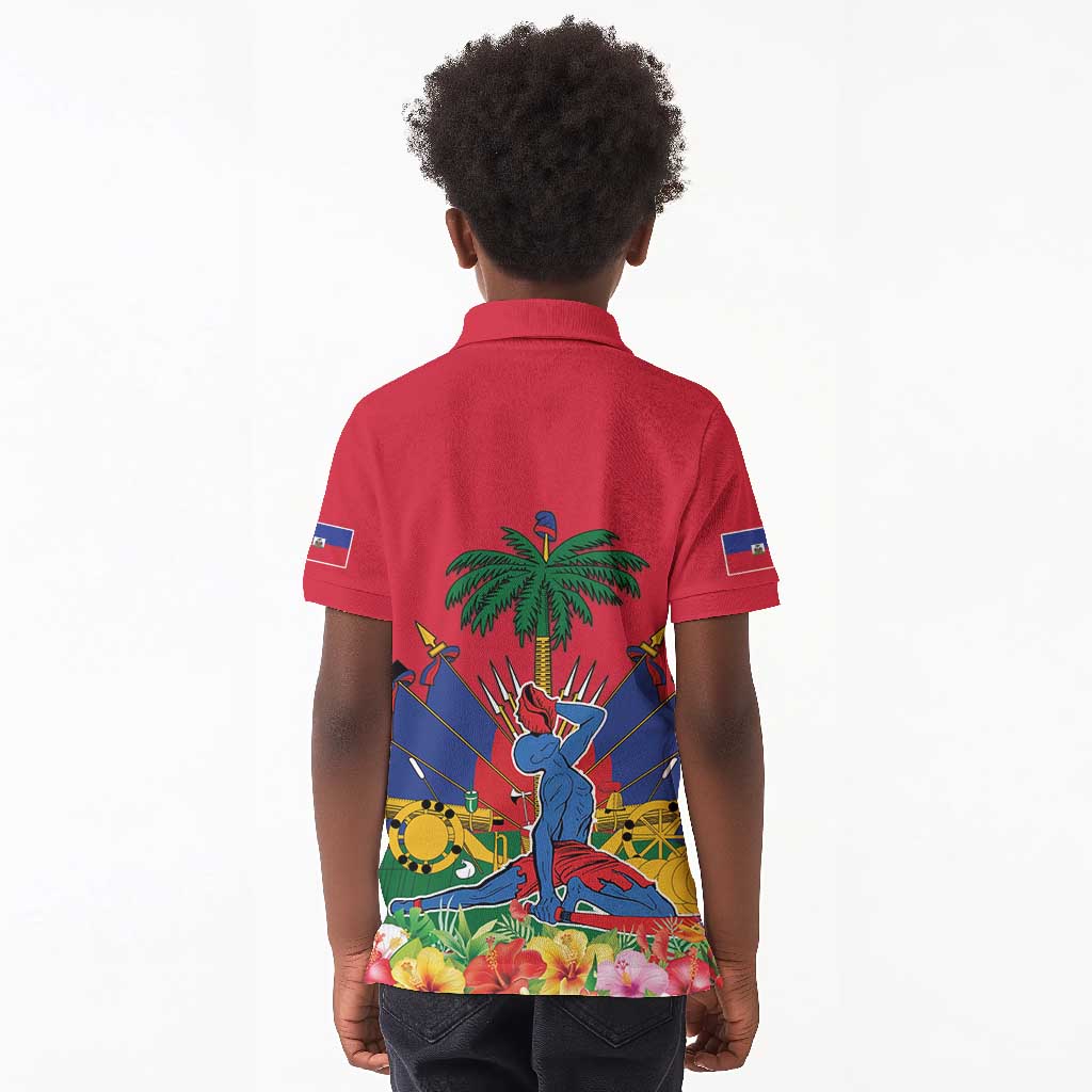 Afro-Haitians Independence Day Kid Polo Shirt Le Marron Inconnu Unity Makes Strength - African Pride