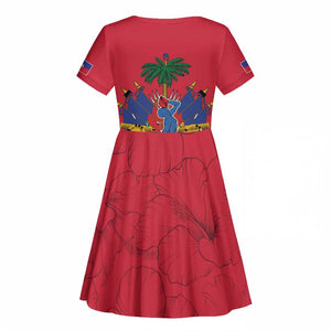 Afro-Haitians Independence Day Kid Short Sleeve Dress Le Marron Inconnu Unity Makes Strength - African Pride