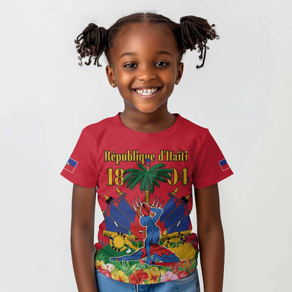 Afro-Haitians Independence Day Kid T shirt Le Marron Inconnu Unity Makes Strength - African Pride