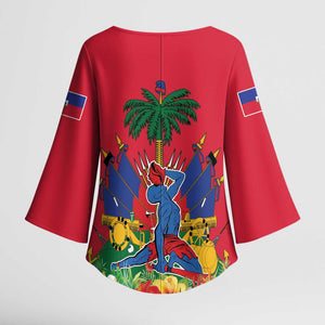 Afro-Haitians Independence Day Kimono Sleeve Blouse Le Marron Inconnu Unity Makes Strength