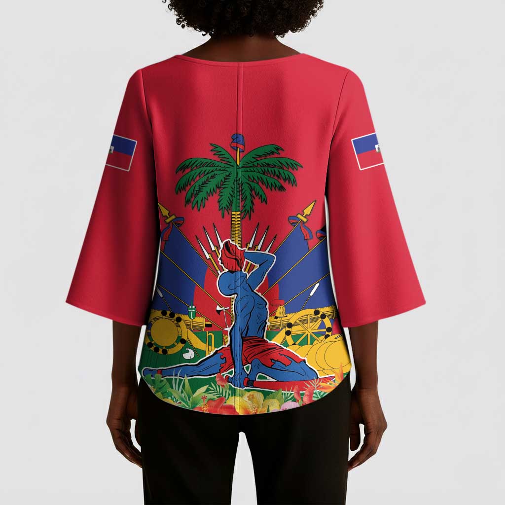 Afro-Haitians Independence Day Kimono Sleeve Blouse Le Marron Inconnu Unity Makes Strength