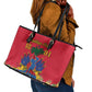 Afro-Haitians Independence Day Leather Tote Bag Le Marron Inconnu Unity Makes Strength - African Pride