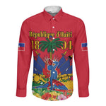 Afro-Haitians Independence Day Long Sleeve Button Shirt Le Marron Inconnu Unity Makes Strength - African Pride