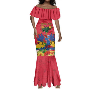 Afro-Haitians Independence Day Mermaid Dress Le Marron Inconnu Unity Makes Strength - African Pride