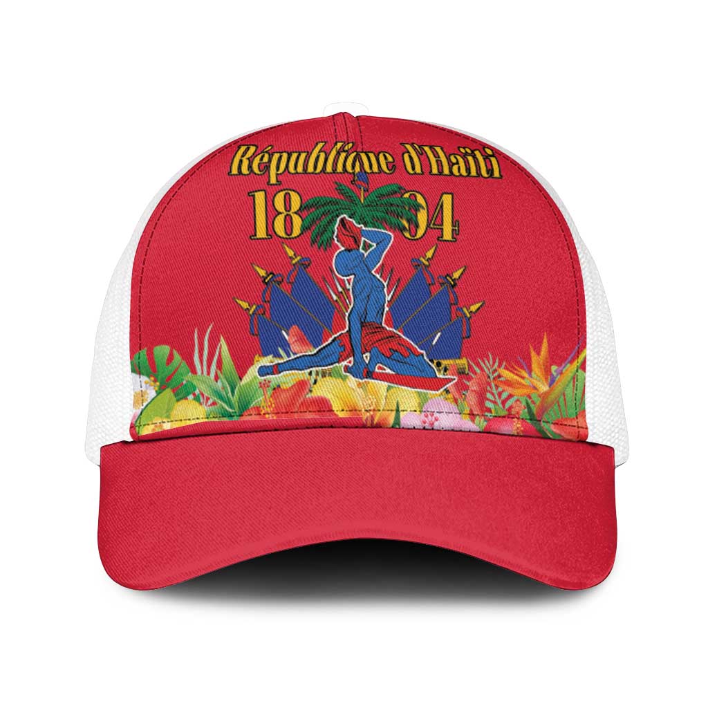 Afro-Haitians Independence Day Mesh Trucker Cap Le Marron Inconnu Unity Makes Strength - African Pride