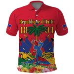 Afro-Haitians Independence Day Polo Shirt Le Marron Inconnu Unity Makes Strength - African Pride