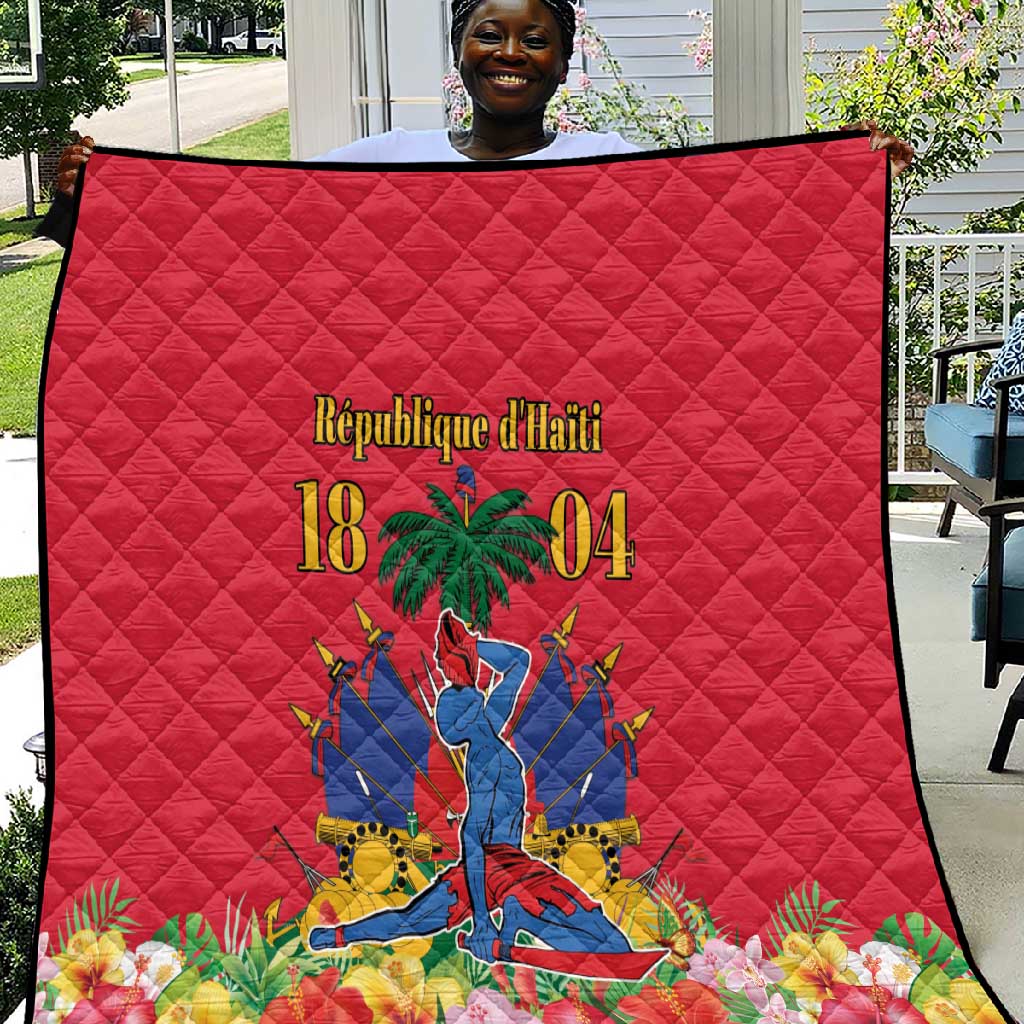 Afro-Haitians Independence Day Quilt Le Marron Inconnu Unity Makes Strength - African Pride