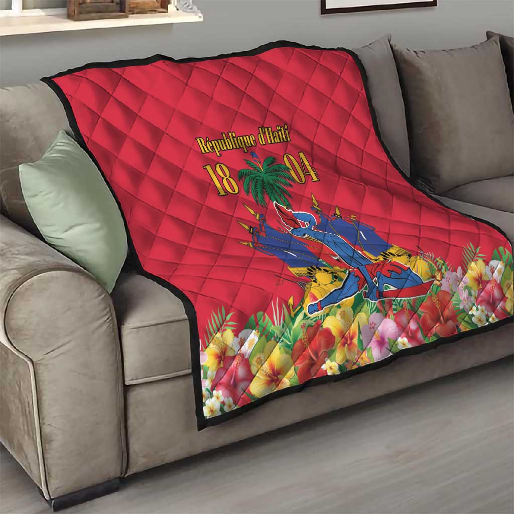 Afro-Haitians Independence Day Quilt Le Marron Inconnu Unity Makes Strength - African Pride