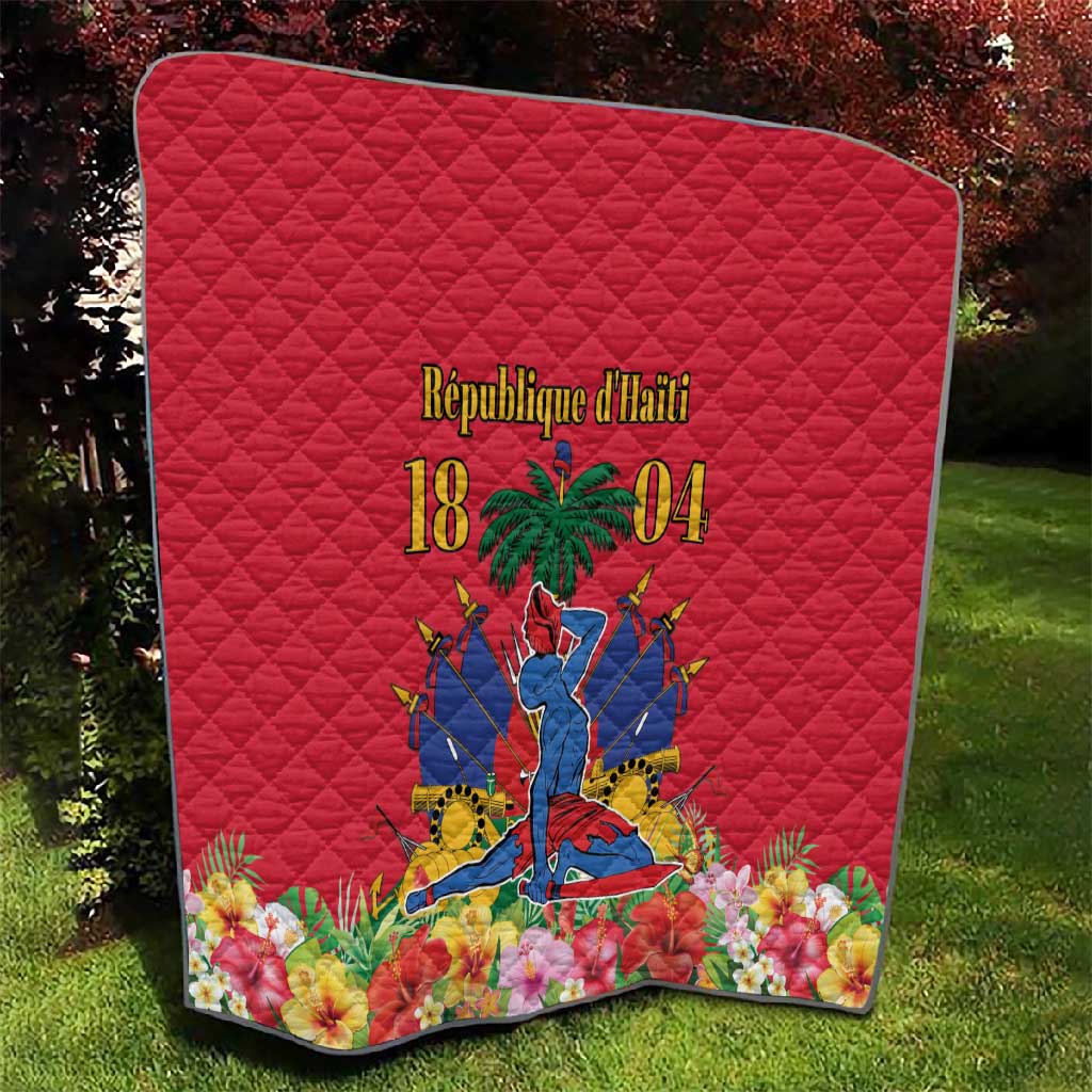 Afro-Haitians Independence Day Quilt Le Marron Inconnu Unity Makes Strength - African Pride