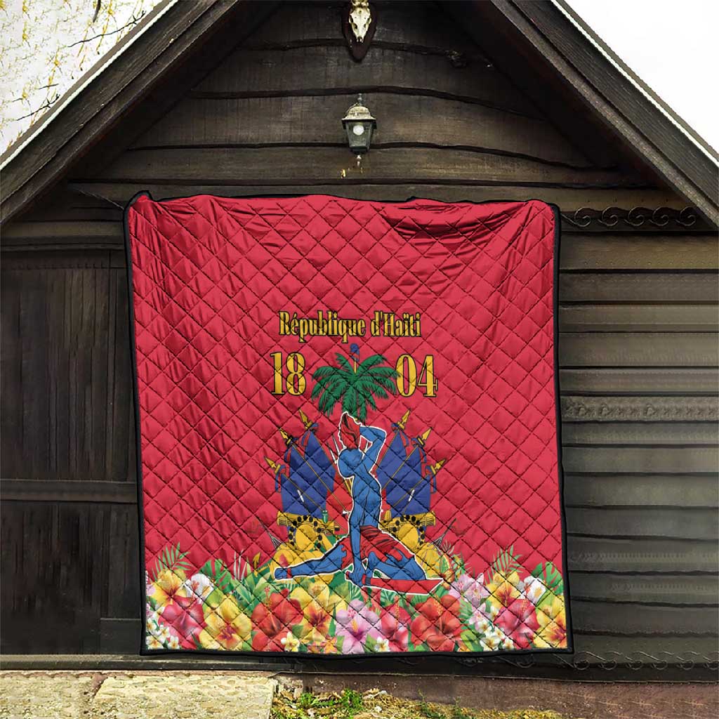 Afro-Haitians Independence Day Quilt Le Marron Inconnu Unity Makes Strength - African Pride