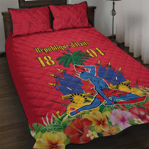 Afro-Haitians Independence Day Quilt Bed Set Le Marron Inconnu Unity Makes Strength - African Pride