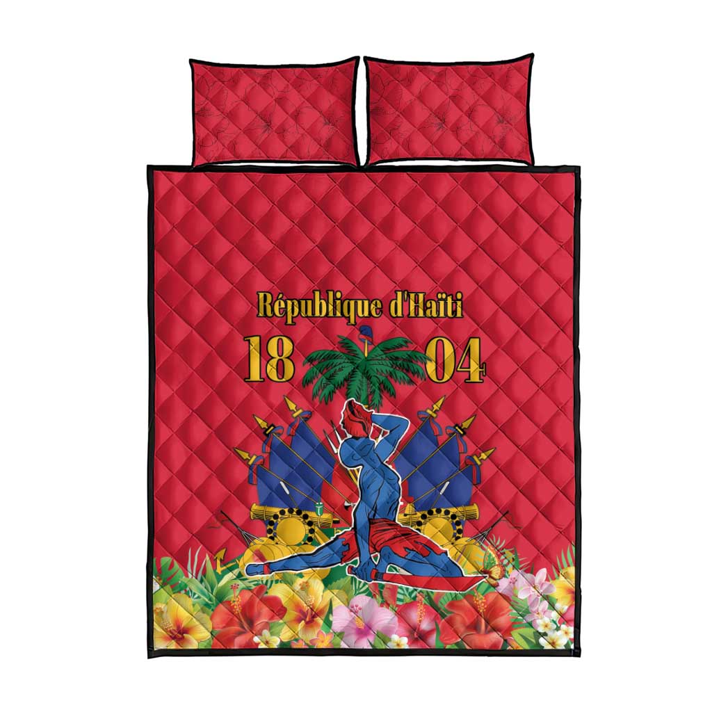 Afro-Haitians Independence Day Quilt Bed Set Le Marron Inconnu Unity Makes Strength - African Pride