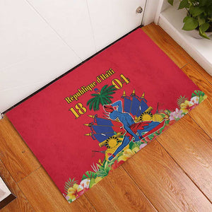Afro-Haitians Independence Day Rubber Doormat Le Marron Inconnu Unity Makes Strength - African Pride
