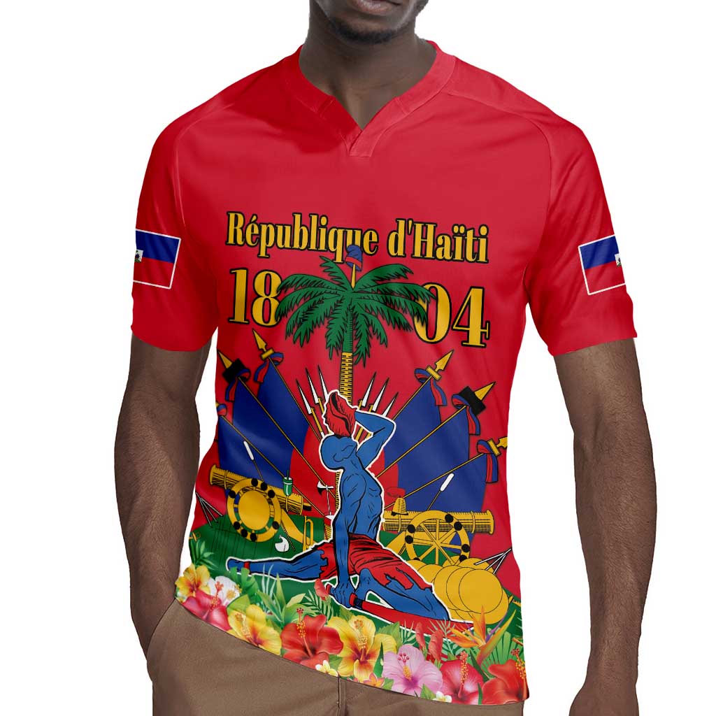 Afro-Haitians Independence Day Rugby Jersey Le Marron Inconnu Unity Makes Strength - African Pride