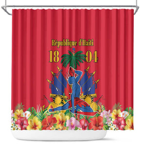 Afro-Haitians Independence Day Shower Curtain Le Marron Inconnu Unity Makes Strength - African Pride