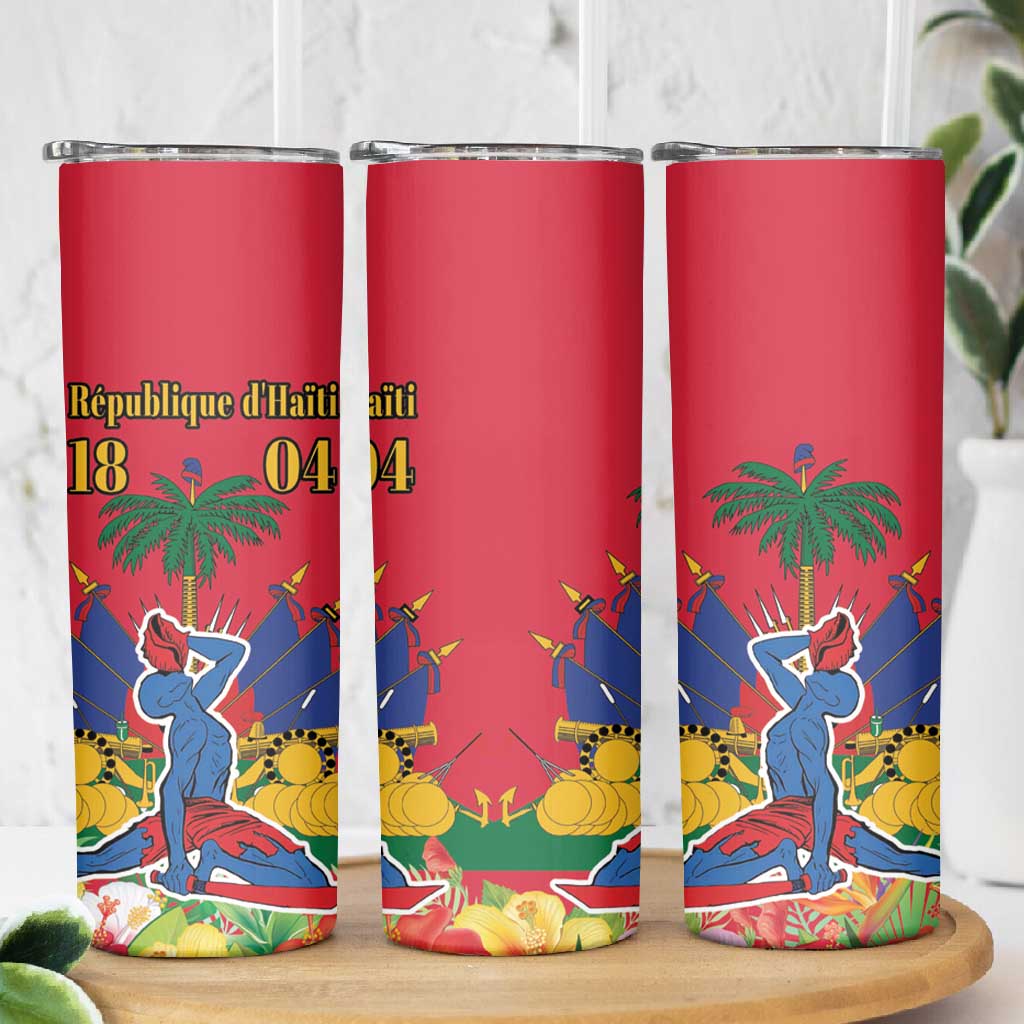 Afro-Haitians Independence Day Skinny Tumbler Le Marron Inconnu Unity Makes Strength - African Pride