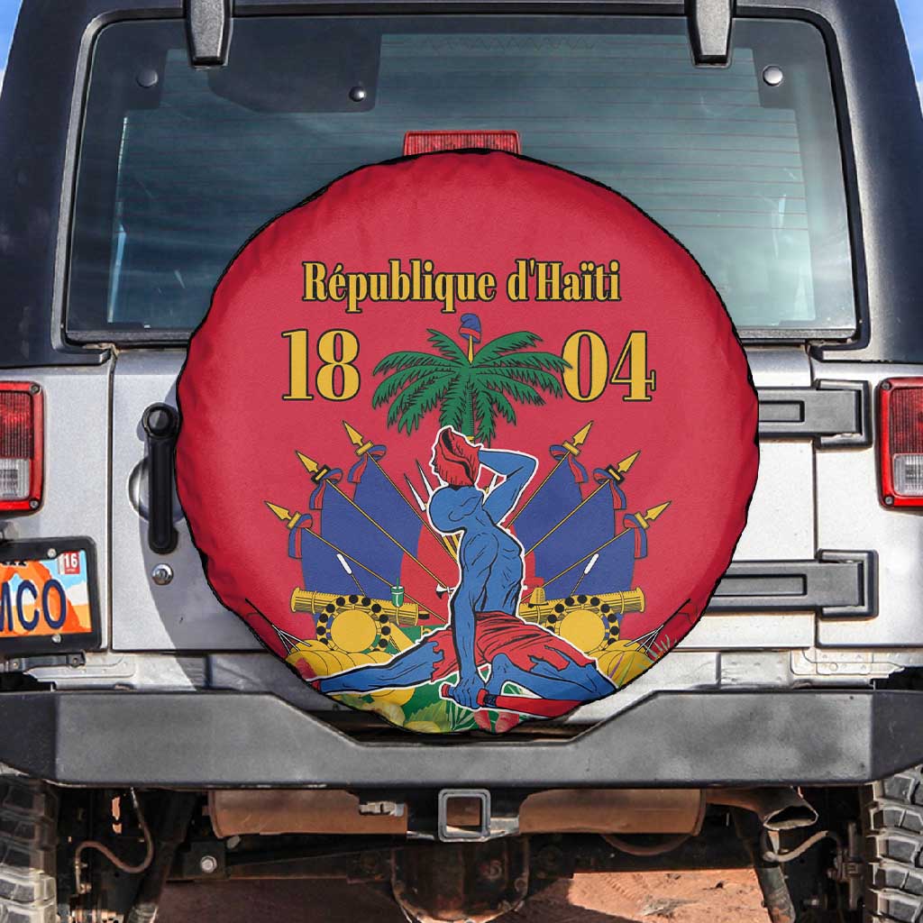 Afro-Haitians Independence Day Spare Tire Cover Le Marron Inconnu Unity Makes Strength - African Pride