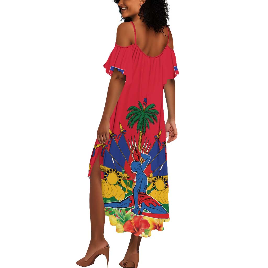 Afro-Haitians Independence Day Summer Maxi Dress Le Marron Inconnu Unity Makes Strength - African Pride
