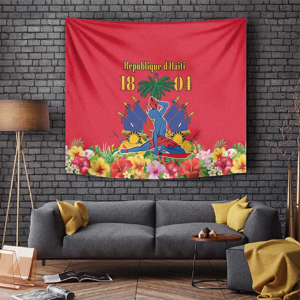 Afro-Haitians Independence Day Tapestry Le Marron Inconnu Unity Makes Strength - African Pride