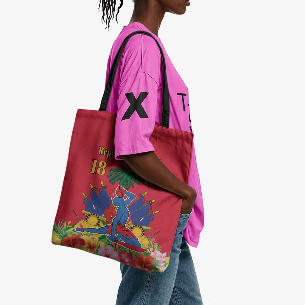 Afro-Haitians Independence Day Tote Bag Le Marron Inconnu Unity Makes Strength