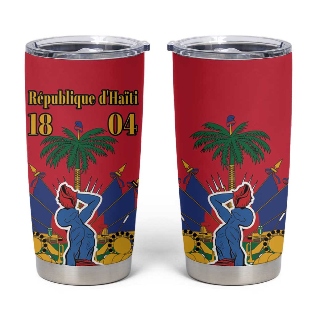 Afro-Haitians Independence Day Tumbler Cup Le Marron Inconnu Unity Makes Strength - African Pride
