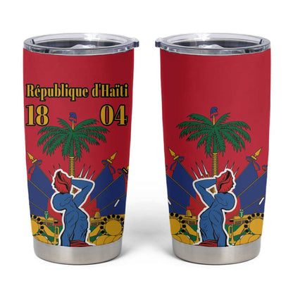 Afro-Haitians Independence Day Tumbler Cup Le Marron Inconnu Unity Makes Strength - African Pride