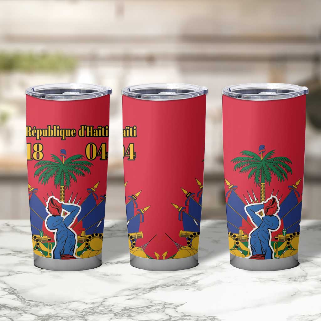 Afro-Haitians Independence Day Tumbler Cup Le Marron Inconnu Unity Makes Strength - African Pride