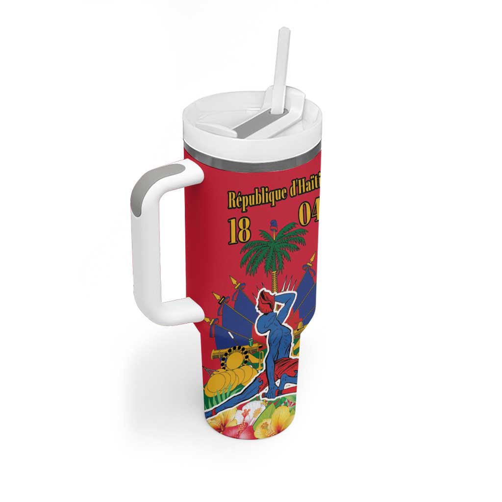 Afro-Haitians Independence Day Tumbler With Handle Le Marron Inconnu Unity Makes Strength - African Pride
