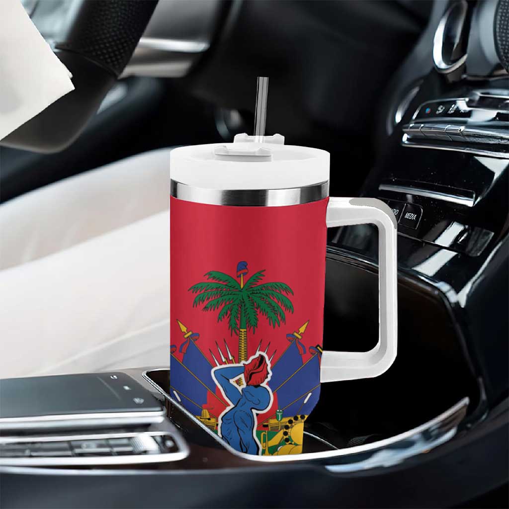 Afro-Haitians Independence Day Tumbler With Handle Le Marron Inconnu Unity Makes Strength - African Pride