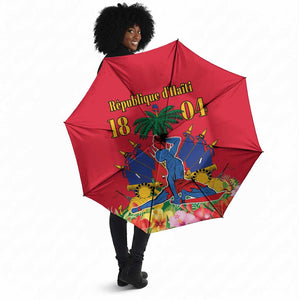 Afro-Haitians Independence Day Umbrella Le Marron Inconnu Unity Makes Strength