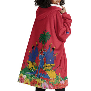 Afro-Haitians Independence Day Wearable Blanket Hoodie Le Marron Inconnu Unity Makes Strength - African Pride